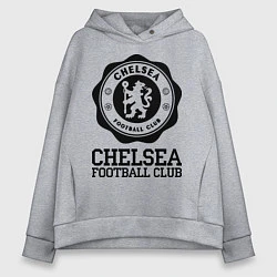 Толстовка оверсайз женская Chelsea FC: Emblem, цвет: меланж