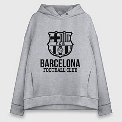 Толстовка оверсайз женская Barcelona FC, цвет: меланж
