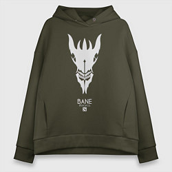 Толстовка оверсайз женская Bane из Доты 2, цвет: хаки