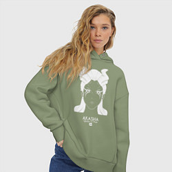 Толстовка оверсайз женская Акаша из Доты 2, цвет: авокадо — фото 2