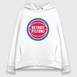 Толстовка оверсайз женская Detroit pistons, цвет: белый