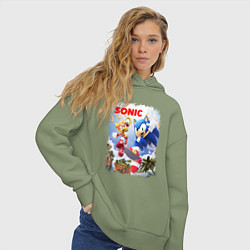 Толстовка оверсайз женская SONIC СОНИК Z, цвет: авокадо — фото 2