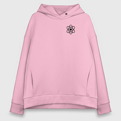 Толстовка оверсайз женская Физика Атом, цвет: светло-розовый