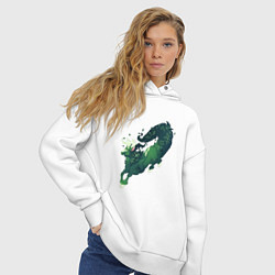 Толстовка оверсайз женская Зверь леса, цвет: белый — фото 2