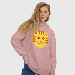 Толстовка оверсайз женская Sunny Tiger, цвет: пыльно-розовый — фото 2