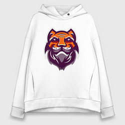 Толстовка оверсайз женская Tiger Smile, цвет: белый