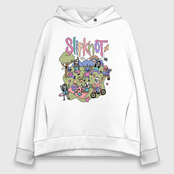 Толстовка оверсайз женская SLIPKNOT, цвет: белый