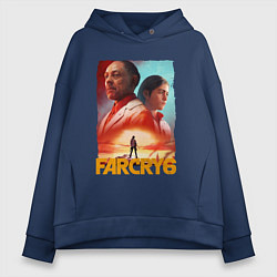 Толстовка оверсайз женская FAR CRY 6 ФАР КРАЙ 6 ПОСТЕР, цвет: тёмно-синий