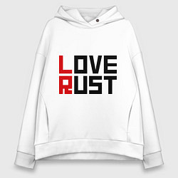 Толстовка оверсайз женская Love Rust, цвет: белый