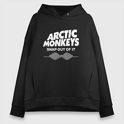 Толстовка оверсайз женская Arctic Monkeys, группа, цвет: черный