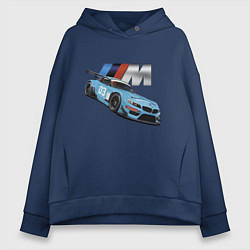 Толстовка оверсайз женская BMW M Performance Motorsport, цвет: тёмно-синий