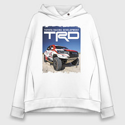 Толстовка оверсайз женская Toyota Racing Development, desert, цвет: белый