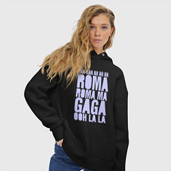 Толстовка оверсайз женская Гага, цвет: черный — фото 2