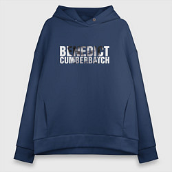 Толстовка оверсайз женская Benedict Cumberbatch, цвет: тёмно-синий