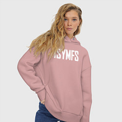 Толстовка оверсайз женская ISYMFS CT Fletcher, цвет: пыльно-розовый — фото 2
