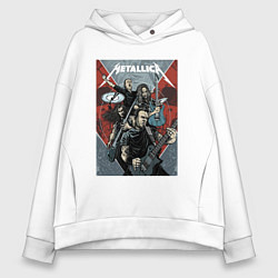 Толстовка оверсайз женская Metallica - cool dudes!, цвет: белый