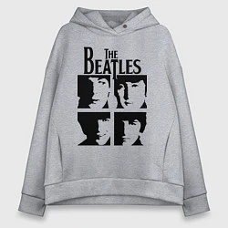 Толстовка оверсайз женская The Beatles - legendary group!, цвет: меланж