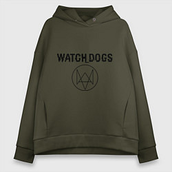 Толстовка оверсайз женская Watch Dogs, цвет: хаки