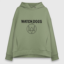 Толстовка оверсайз женская Watch Dogs, цвет: авокадо