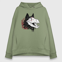 Женское худи оверсайз Fashionable avant-garde wolf