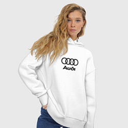 Толстовка оверсайз женская Audi, цвет: белый — фото 2