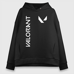 Толстовка оверсайз женская Valorant - Logo, цвет: черный