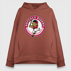 Женское худи оверсайз Buffalo Bisons - baseball team