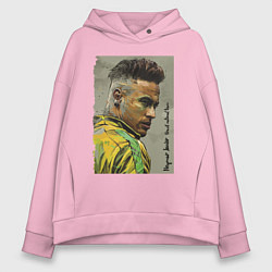 Толстовка оверсайз женская Neymar Junior - Brazil national team, цвет: светло-розовый
