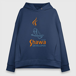 Толстовка оверсайз женская Senior Shawa Developer, цвет: тёмно-синий
