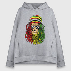 Толстовка оверсайз женская Rasta lioN, цвет: меланж