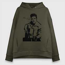 Толстовка оверсайз женская Elvis, цвет: хаки