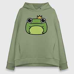 Женское худи оверсайз Frog Lucky король