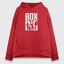 Толстовка оверсайз женская Boxing бой, цвет: красный