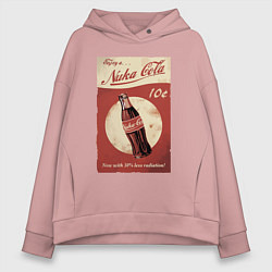 Толстовка оверсайз женская Fallout Nuka Cola Poster Pop art, цвет: пыльно-розовый