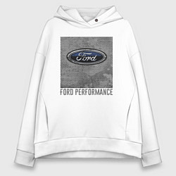 Толстовка оверсайз женская Ford Performance, цвет: белый