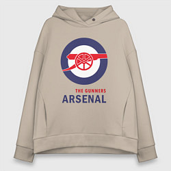 Толстовка оверсайз женская Arsenal The Gunners, цвет: миндальный