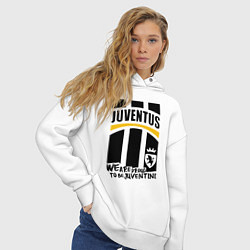 Толстовка оверсайз женская Juventus Ювентус, цвет: белый — фото 2
