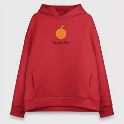 Толстовка оверсайз женская APPLE SIN, цвет: красный