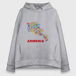 Толстовка оверсайз женская Armenian Color, цвет: меланж