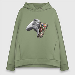 Толстовка оверсайз женская Органический джойстик, цвет: авокадо