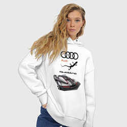 Толстовка оверсайз женская Audi quattro Concept Design, цвет: белый — фото 2