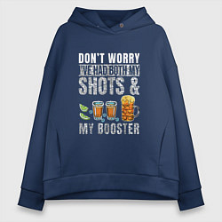 Женское худи оверсайз Dont worry ive had both my shots