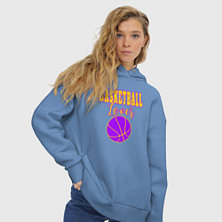 Толстовка оверсайз женская Basketball Lover, цвет: мягкое небо — фото 2