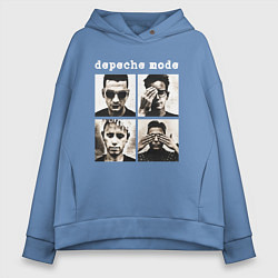 Толстовка оверсайз женская DEPECHE MODE ДЕПЕШ МОД, цвет: мягкое небо