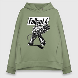 Толстовка оверсайз женская Fallout 4 Hero!, цвет: авокадо