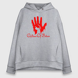 Толстовка оверсайз женская Children of bodom metal, цвет: меланж
