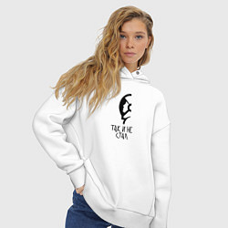 Толстовка оверсайз женская Космонавт так не стал, цвет: белый — фото 2