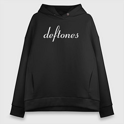 Толстовка оверсайз женская Deftones rock, цвет: черный