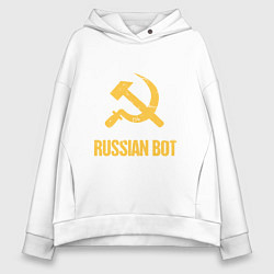 Толстовка оверсайз женская Atomic Heart: Russian Bot, цвет: белый