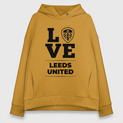 Женское худи оверсайз Leeds United Love Классика